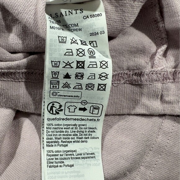 ALLSAINTS London Pink Tie Dye Tierra Oversized Crew Logo T-Shirt Tee Mens Sz XL - Picture 10 of 12